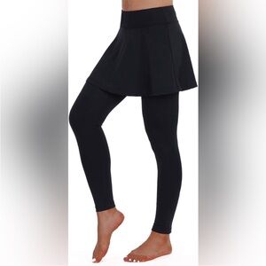 Anivivo Skirted Leggings XL Black Modest Active Athletic Workout Yoga Lounge